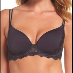 Simone Perele Amour 3D Plunge Bra Anthracite NEW 38C Style 13R316